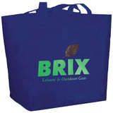 YaYa Budget Non-Woven Shopper Tote — Royal Blue (RBL) — decorated product view — 46
