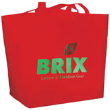 YaYa Budget Non-Woven Shopper Tote — RED (RE) — decorated product view — 3