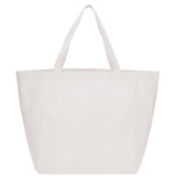 YaYa Budget Non-Woven Shopper Tote — White (WH) — blank front view — 43