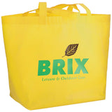 YaYa Budget Non-Woven Shopper Tote — Yellow (YE) — decorated product view — 38