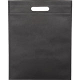 Freedom Heat Seal Non-Woven Tote — Black (BK) — blank front view — 10