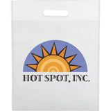 Freedom Heat Seal Non-Woven Tote — White (WH) — decorated front view — 4