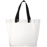 Rally Clear Stadium Tote — Black (BK) — blank front view — 5