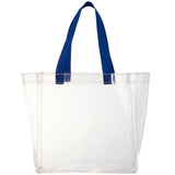 Rally Clear Stadium Tote — Royal (RYL) — blank front view — 9