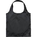 Bungalow Foldaway Shopper Tote Bag — Black (BK) — blank front view — 29