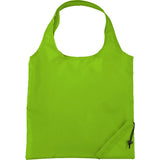 Bungalow Foldaway Shopper Tote Bag — Lime Green (LGR) — blank front view — 24