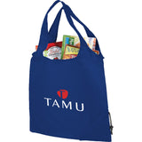 Bungalow Foldaway Shopper Tote Bag — Royal Blue (RBL) — decorated front view — 10