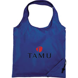 Bungalow Foldaway Shopper Tote Bag — Royal Blue (RBL) — decorated product view — 11