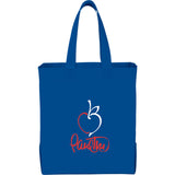 Heat Seal Non-Woven Big Grocery Tote — Royal Blue (RBL) — decorated front view — 2