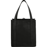 Little Juno Non-Woven Grocery Tote — Black (BK) — blank front view — 73