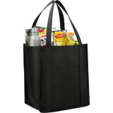 Little Juno Non-Woven Grocery Tote — Black (BK) — blank product view — 75