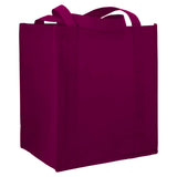Little Juno Non-Woven Grocery Tote — Burgundy (BU) — blank right angle — 67
