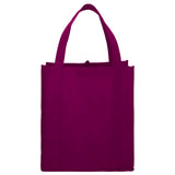 Little Juno Non-Woven Grocery Tote — Burgundy (BU) — blank front view — 66