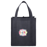 Little Juno Non-Woven Grocery Tote — Charcoal (CA) — decorated front view — 60