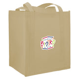 Little Juno Non-Woven Grocery Tote — Cream (CR) — decorated right angle — 55