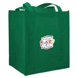 Little Juno Non-Woven Grocery Tote — Green (GR) — decorated right angle — 31