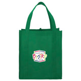 Little Juno Non-Woven Grocery Tote — Green (GR) — decorated front view — 30