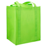 Little Juno Non-Woven Grocery Tote — Lime Green (LGR) — blank right angle — 25