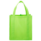 Little Juno Non-Woven Grocery Tote — Lime Green (LGR) — blank front view — 24