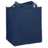 Little Juno Non-Woven Grocery Tote — Navy Blue (NBL) — blank right angle — 49