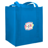 Little Juno Non-Woven Grocery Tote — Process Blue (PBL) — decorated right angle — 43