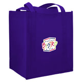 Little Juno Non-Woven Grocery Tote — Purple (PU) — decorated right angle — 39