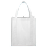 Little Juno Non-Woven Grocery Tote — White (WH) — blank front view — 10