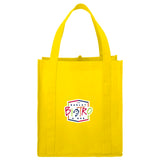 Little Juno Non-Woven Grocery Tote — Yellow (YE) — decorated front view — 2