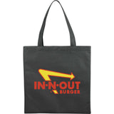 Small Zeus Non-Woven Convention Tote — Black (BK) — decorated front view — 7