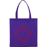Small Zeus Non-Woven Convention Tote — Purple (PU) — decorated front view — 5