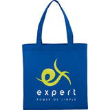 Small Zeus Non-Woven Convention Tote — Royal Blue (RBL) — decorated front view — 3