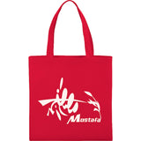 Small Zeus Non-Woven Convention Tote — RED (RE) — decorated front view — 9