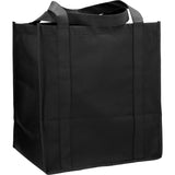 Hercules Non-Woven Grocery Tote — Black (BK) — blank right angle — 74