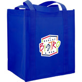 Hercules Non-Woven Grocery Tote — Blue (BL) — decorated right angle — 68