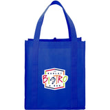 Hercules Non-Woven Grocery Tote — Blue (BL) — decorated front view — 67