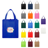 Hercules Non-Woven Grocery Tote — Blue (BL) — decorated front view — 66