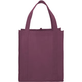 Hercules Non-Woven Grocery Tote — Burgundy (BU) — blank front view — 64