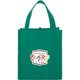 Hercules Non-Woven Grocery Tote — Green (GR) — decorated front view — 50