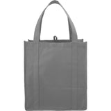Hercules Non-Woven Grocery Tote — Gray (GY) — blank front view — 56