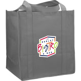 Hercules Non-Woven Grocery Tote — Gray (GY) — decorated right angle — 55