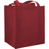 Hercules Non-Woven Grocery Tote — Maroon — blank right angle — 41