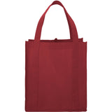 Hercules Non-Woven Grocery Tote — Maroon — blank front view — 40