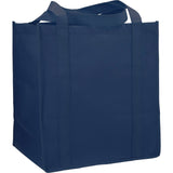 Hercules Non-Woven Grocery Tote — Navy Blue (NBL) — blank right angle — 37