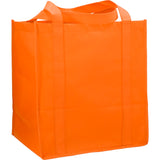 Hercules Non-Woven Grocery Tote — Orange (OR) — blank right angle — 33