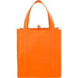 Hercules Non-Woven Grocery Tote — Orange (OR) — blank front view — 32