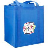 Hercules Non-Woven Grocery Tote — Process Blue (PBL) — decorated right angle — 27