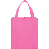 Hercules Non-Woven Grocery Tote — Pink (PK) — blank front view — 24