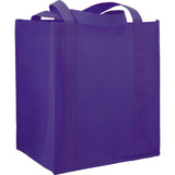 Hercules Non-Woven Grocery Tote — Purple (PU) — blank right angle — 21