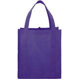 Hercules Non-Woven Grocery Tote — Purple (PU) — blank front view — 20