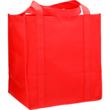 Hercules Non-Woven Grocery Tote — RED (RE) — blank right angle — 16